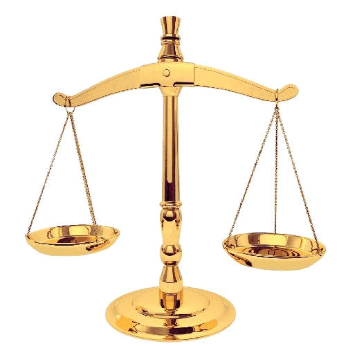 Balança da justiça dourada — símbolo do Direito Previdenciário